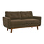 LLappuil 65" Loveseat Sofa, Love Seat Small Sofa Couch for Living Room, Bedroom, Compact Space, Polyester Brown