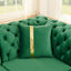 LLappuil Sectional Sofa, 106" Chesterfield Sofa with Curved Arm Button Tufted, Velvet Cloud Sofa Couch for Living Room Green