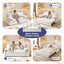 LLappuil 66" Corduroy Sofa, Pull Out Sofa Bed Queen Size, Loveseat Sofa Convertible Sofa Bed for Living Room