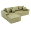 LLappuil 108" Sectional Sofa, Modular Sectional Couch with Right Chaise, Deep Seat Faux Leather Cloud Sofa for Living Room