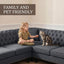 LLappuil Sectional Sofa, 103" x 103" Chesterfield Sofa with Nailhead, 7 Seat Chenille Tufted Couch for Living Room Gray