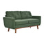 LLappuil 65" Loveseat Sofa, Love Seat Small Sofa Couch for Living Room, Bedroom, Compact Space, Polyester Green