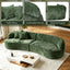 LLappuil 114" Sectional Sofa, Oversized Curved Modular Sectional Couch with Deep Seat, Chenille Boneless Sofa Couch for Living Room