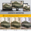 LLappuil Chaise Lounge Chair Indoor, Corduroy Boneless Sofa Bed, Deep Seat Sleeper Couch Reading Chairs, Cloud Sofas Couches for Living Room, No Assembly Required Green