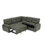 LLappuil 85" x 85" Sectional Sofa, L Shaped Sectional Couch with Pull Out Sofa Bed, Convertible Sofa Bed with Hidden Storage, Foli Fabric 5 Seat Sofa Couch for Living Room