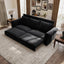 LLappuil King Size Pull Out Sofa Bed, Oversized Loveseat Sofa Convertible Sleeper Sofa Bed, Velvet Sofa Couch for Living Room Apartment Black