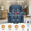 LLappuil Power Lift Recliner Chair, Massage Recliner Chair with Heat, Reading Chair with Side Pocket, USB Charge Port, Remote Control for Living Room, Bedroom Blue