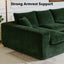 LLappuil 130" Sectional Sofa, U Shaped Modular Sectioanl Couch with Chaise, Boneless Corduroy Cloud Sofa Couch for Living Room, No Assembly Compression Sofa Green