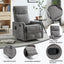LLappuil Recliner Chair, 360° Swivel Massage Recliner Chair with Heat, Nursery Glider Rocker Recliner Chair for Living Room, Bedroom, Chenille Dark Gray