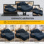 LLappuil Chaise Lounge Chair Indoor, Corduroy Boneless Sofa Bed, Deep Seat Sleeper Couch Reading Chairs, Cloud Sofas Couches for Living Room, No Assembly Required Blue
