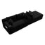 LLappuil Sectional Sofa, 106" U Shaped Modular Sectional Couch with Left Chaise, Cloud Courduroy Sofa Couch with Movable Ottoman for Living Room Black