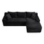 LLappuil 106" Sectional Sofa, Modular Sectional Couch with Left Chaise, Deep Seat Corduroy Cloud Sofa for Living Room