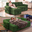 LLappuil 86" Sectional Sofa, Sectional Couch with Pull Out Sofa Bed, Corduroy Sofa Couch Convertible Sofa Bed with Storage Chaise, Small Desktop, Charging Port for Living Room