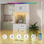 LLappuil 67" Kitchen Pantry, Kitchen Pantry Storage Cabinet with LED Light & Outlet, Kitchen Hutch with 6 Hooks, Drawer, Adjustable Shelves White