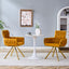 LLappuil Dining Chair Set of 2, 2 Piece Upholstered Accent Chairs for Dining Room, Living Room Yellow
