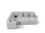 LLappuil Sectional Sofa, 103" Sectional Couch with Pull Out Sofa Bed, 6 Seat Corduroy Sofa with USB Charging Port, Corner Coffee Tabletop, Cup Holder Convertible Sofa Bed for Living Room Light Gray