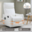 LLappuil Recliner Chair, 360° Swivel Massage Recliner Chair with Heat, Nursery Glider Rocker Recliner Chair for Living Room, Bedroom, Faux Leather White