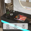 LLappuil TV Stand with Drawers, 6 Drawer Dresser for Bedroom, Chest of Drawers with LED Light Black