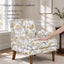 LLappuil Accent Chair, Mid-century Floral Armchair with Nailhead Trim, Solid Wood Legs, Living Room Single Sofa Chair Reading Chair