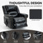 LLappuil Lift Power Recliner Chair, Dual Motor Massage Recliner Chair with Heat, Genuine Leather Nursery Glider Rocker Recliner Chair for Living Room, Bedroom Black