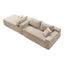 LLappuil 95" Sectional Sofa, Modular Sectional Couch with Right Chaise, Deep Seat Corduroy Cloud Sofa for Living Room