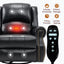 LLappuil Recliner Chair, 360° Swivel Massage Recliner Chair with Heat, Nursery Glider Rocker Manual Recliner Chair with Side Pockets for Living Room, Bedroom Black