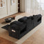 LLappuil 141" Sectional Sofa, Oversized Modular Sectional Couch with Power Electric Recliner, Cloud Sofa Couch with Center Console, USB Charging Ports, Small Tabletop for Living Room