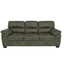 LLappuil 81" Mid-Century Modern Sofa, 3 Seat Sofa Cloud Couch for Living Room, Foil Fabric Green