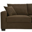 LLappuil 69" Loveseat Sofa, Upholstered Couch with 2 Throw Pillows for Living Room, Linen Brown