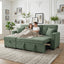 LLappuil Sectional Sofa, 71" Sectional Couch Convertible Sofa Bed, Pull Out Sofa Bed Full Size with Storage Chaise for Living Room, Linen Green