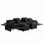 LLappuil 141" Sectional Sofa, Oversized Modular Sectional Couch with Power Electric Recliner, Cloud Sofa Couch with Center Console, USB Charging Ports, Small Tabletop for Living Room