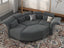 LLappuil Oversized Sleeper Sectional Sofa Couch, 91" 4-Seater Bed Shaped Modular Sectional Sofa with Storage Chaise, High Back Recliner Velvet Couches, Anti-Scratch Grey