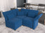 LLappuil Modular Sectional Sofa with Storage, 3 Seater 88.6" L Shaped Couch, High Back Velvet Sof, Blue