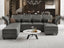 LLappuil Modular Couch Faux Leather Fabric Sectional Sofa 7 Seater Larger U Shaped Couch Modern Reversible Chaise Modular Sofa Set with Storage,Grey