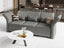 LLappuil Modular Sectional Sofa with Storage, 3 Seater 88.6" L Shaped Couch, High Back Faux Leather Sof, Dark Grey