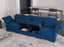 LLappuil Modular Sectional Velvet Couch with Adjustable Arms, I Shaped 114.2" 4 Seat Sofa with Storage, High Back Sofa Set for Living Room, Blue