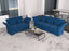 LLappuil 2 Piece Velvet Sofa Couch and Loveseat Sets with Storage, Modular Sectional Sofa 5 Seat for Living Room, Office, Blue