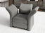 LLappuil Faux Leather Armchaise with Storage, One Seat Modular Sectional Sofa Couch for Living Room, Bedroom, Dark Grey