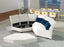 LLappuil Modular Sectional Velvet Couch with Storage, Semi-Circular Shaped 55.8" 2 Seat Loveseat Sofa for Living Room, Office, White