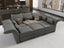 LLappuil Faux Leather Sleeper Sectional Sofa Bed, 6-Seater Bed Shaped Modular Sectional Sofa with Storage Chaise, High Back Recliner Velvet Couches, Anti-Scratch Grey