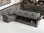 LLappuil Faux Leather Modular Sectional Sofa L Shaped Couch with Adjustable Armrest and Backrest, Oversize L Shaped Leather Sectional Sofa for Living Room, Office, Grey