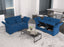 LLappuil Modular Sectional Modern Sofa Set with Storage, 4 Seat Recliner Conner Couch, 2 Pieces Velvet Loveseat Set, Blue