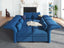 LLappuil Oversized Sleeper Sectional Sofa Couch, 89.5" 6-Seater Bed Shaped Modular Sectional Sofa with Storage Chaise, High Back Recliner Velvet Couches, Anti-Scratch Blue