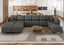 LLappuil Oversized Modular Sectional Sofa with Storage, U Shaped Sectional with Ottomans, 12 Seater Sleeper Couch for Living Room, Faux Leather Fabric Waterproof Sofa, 163 Inch Width, Cognac Brown