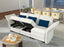 LLappuil Modular Sectional Sofa with Storage, 3 Seater 88.6" L Shaped Couch, High Back Velvet Sof, White