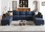 LLappuil Oversized Modular Sofa 12 Seater Storage Sectional with Reversible Chaise, Large U Shaped Couches for Living Room Office, Denim Blue