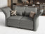 LLappuil Faux Leather Modular Sectional Loveseat Sofa with Storage, 63" Love Seat 2 Seater Couch Perfect for RV and Small Apartment Dark Grey