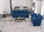 LLappuil 2 Piece Velvet Sofa Couch and Loveseat Sets with Storage, Modular Sectional Sofa 5 Seat for Living Room, Office, Blue