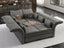 LLappuil Oversized Leather Sleeper Sectional Sofa Couch, 6-Seater Bed Shaped Modular Sectional Sofa with Storage Chaise, High Back Recliner Faux Leather Couches, Waterproof and Anti-Scratch Grey