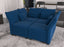 LLappuil Modular Sectional Velvet Couch with Adjustable Arms, I Shaped 114.2" 4 Seat Sofa with Storage, High Back Sofa Set for Living Room, Blue